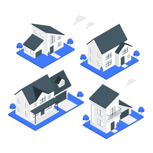 Illustration of modern homes